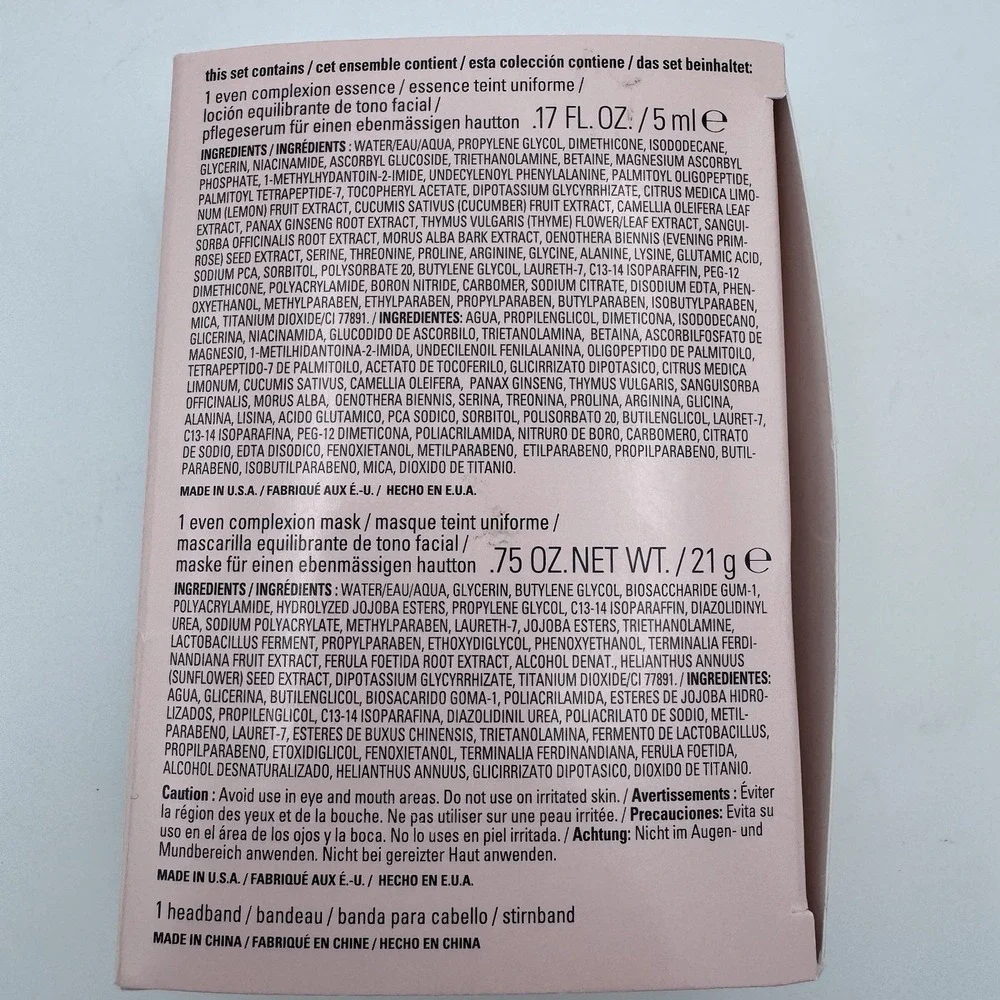 Mary‎ Kay TimeWise Mini Even Complexion Set Essence Mask Headband NOS